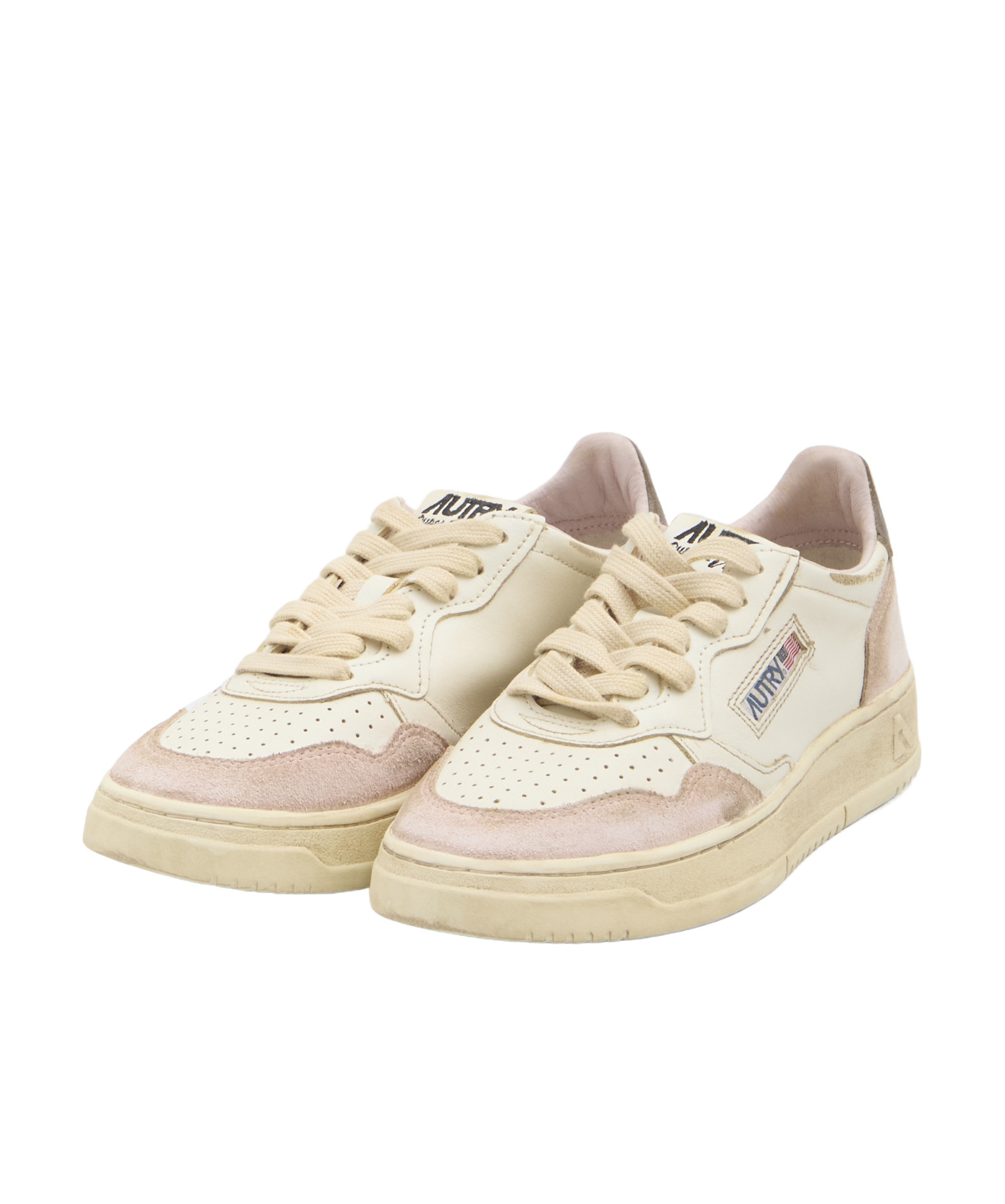 Autry Laced Sneakers In Nude