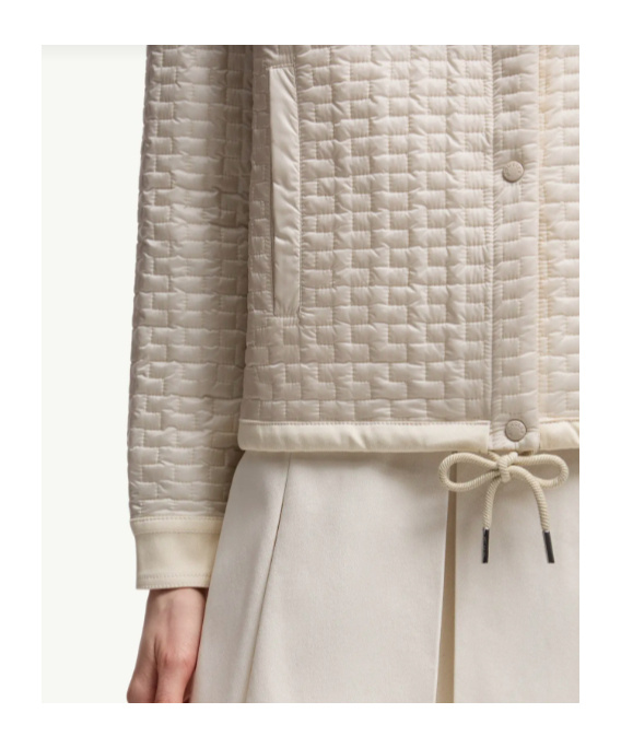 Moncler Long-sleeved Shirt Jacket In Neutral
