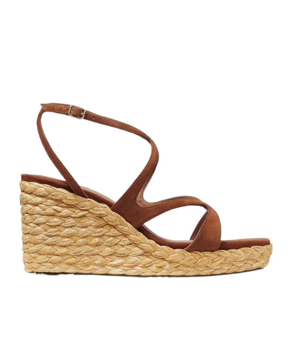 JIMMY CHOO AYLA SQUARE TOE WEDGES 