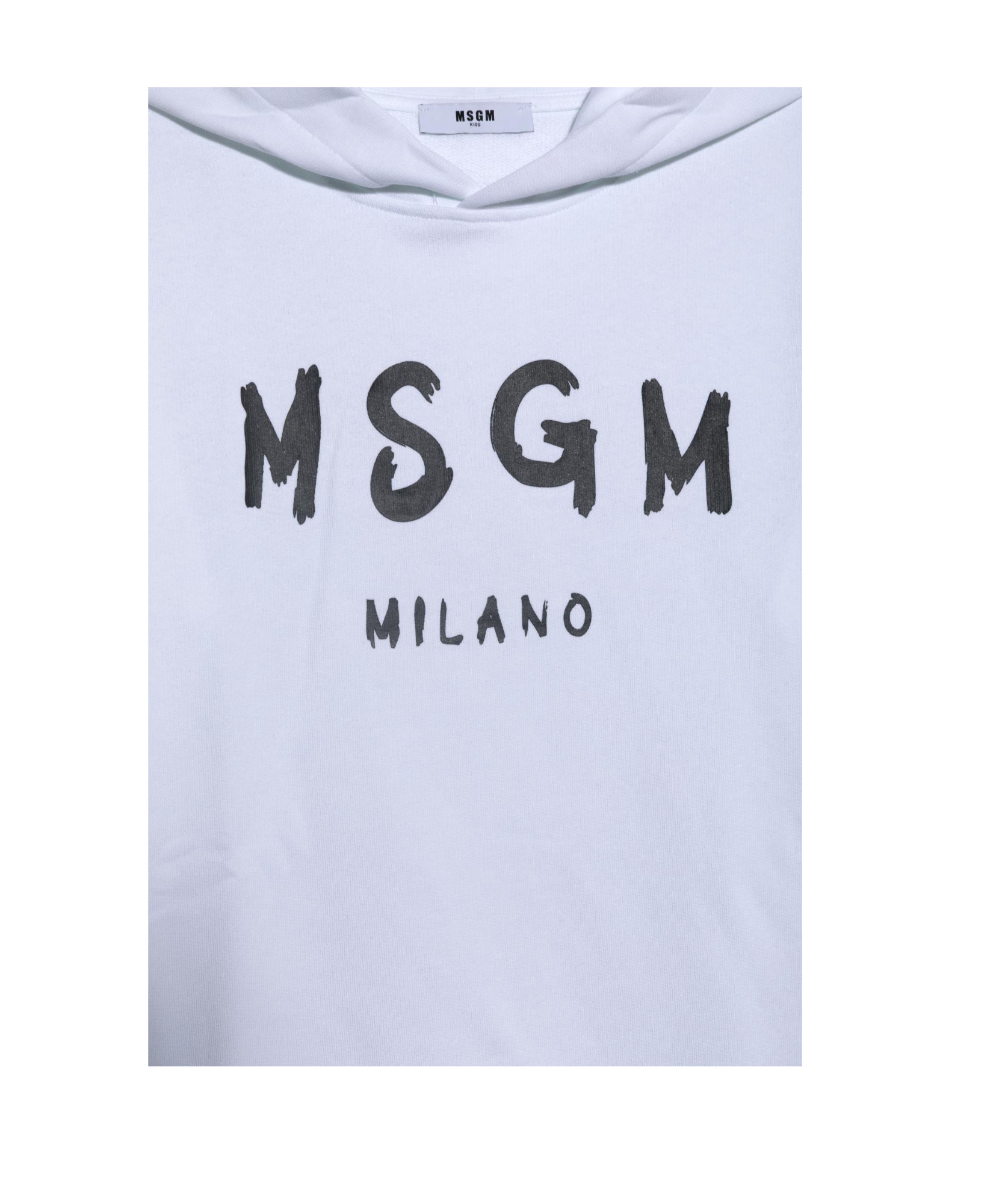 Shop Msgm Logo-print Hoodie In White