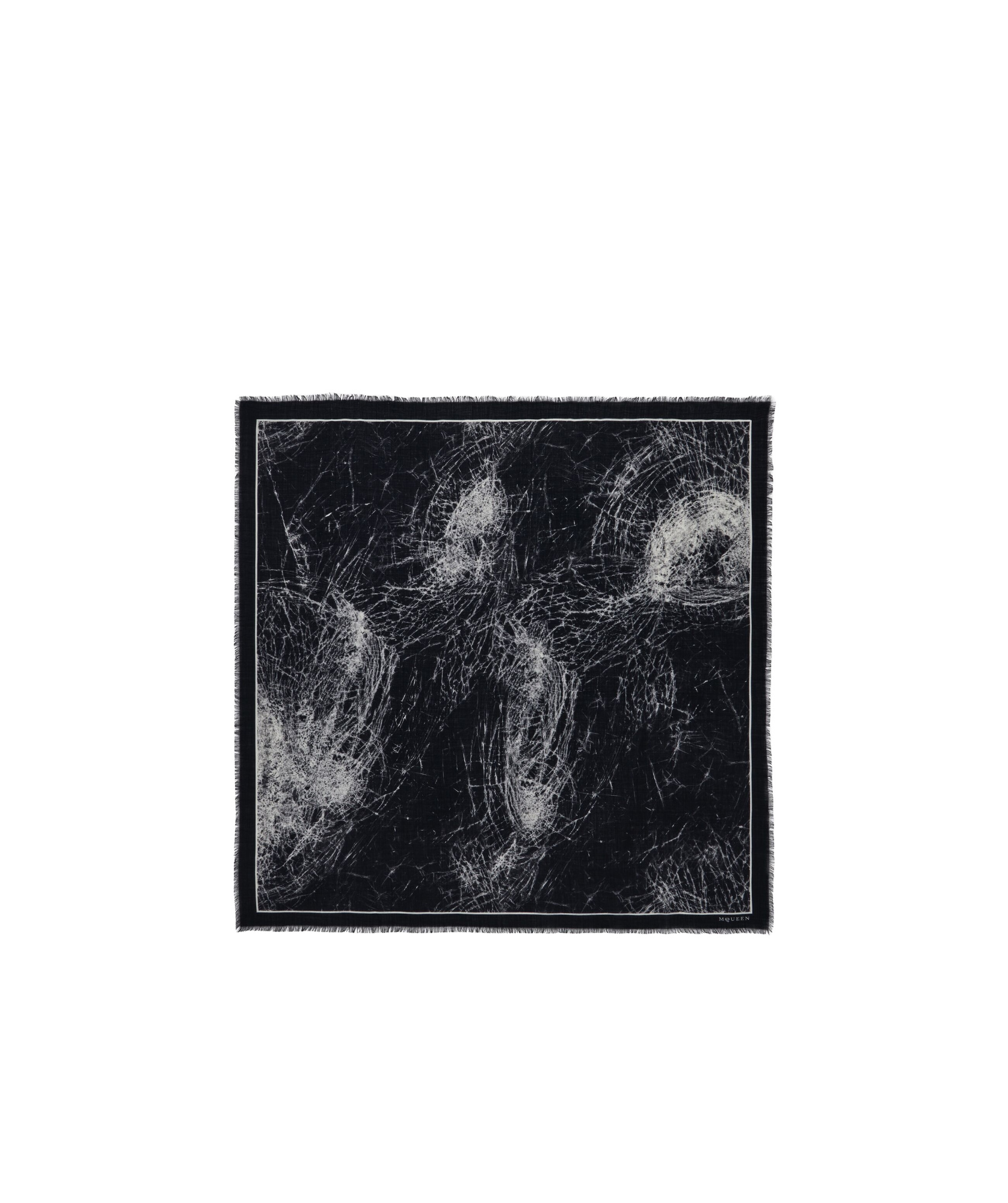 Alexander Mcqueen Wool Scarf In Black