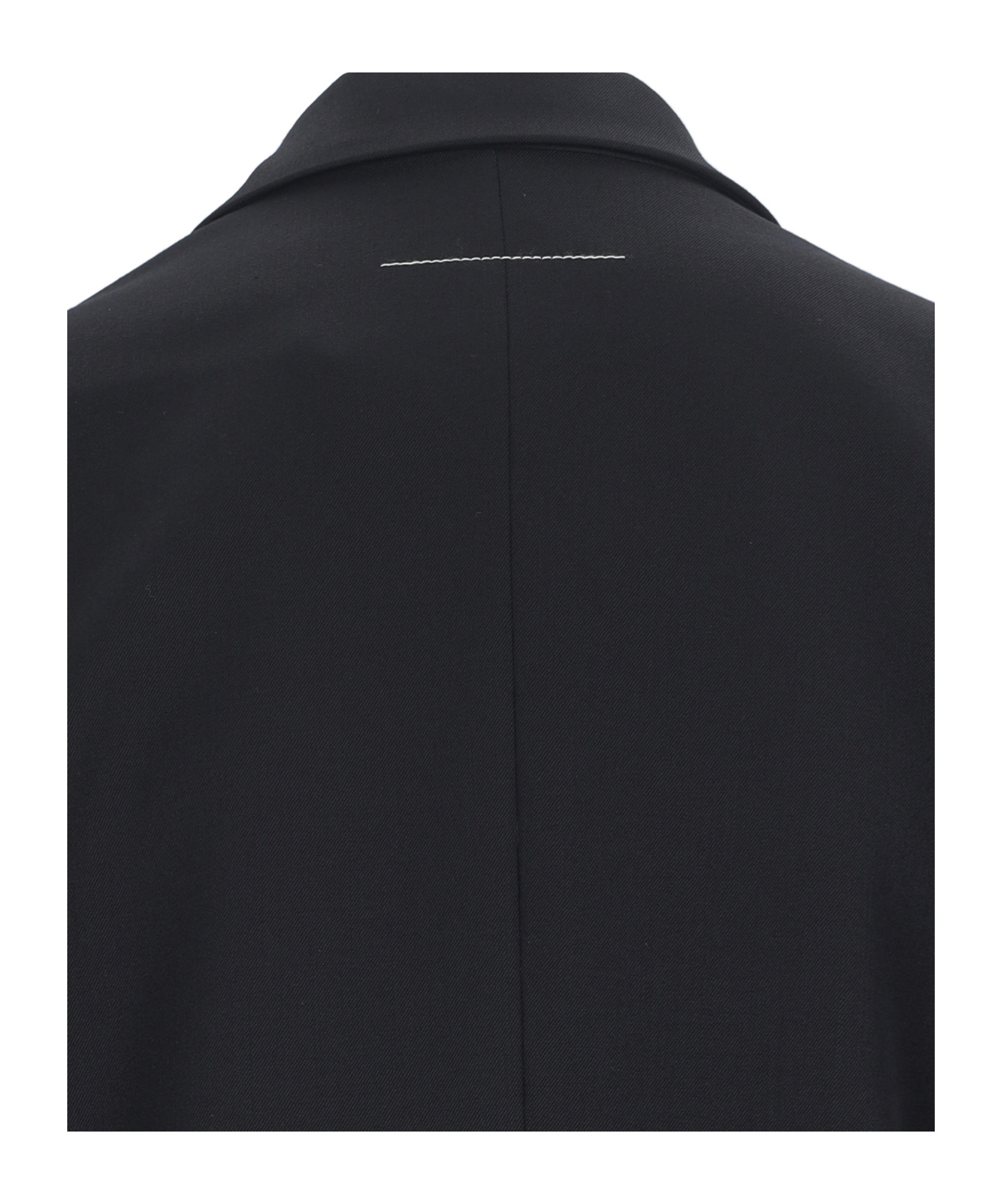 Mm6 Maison Margiela Mm6 By Maison Margiela Tailored Black Wool Blazer With Notched Lapel In Black