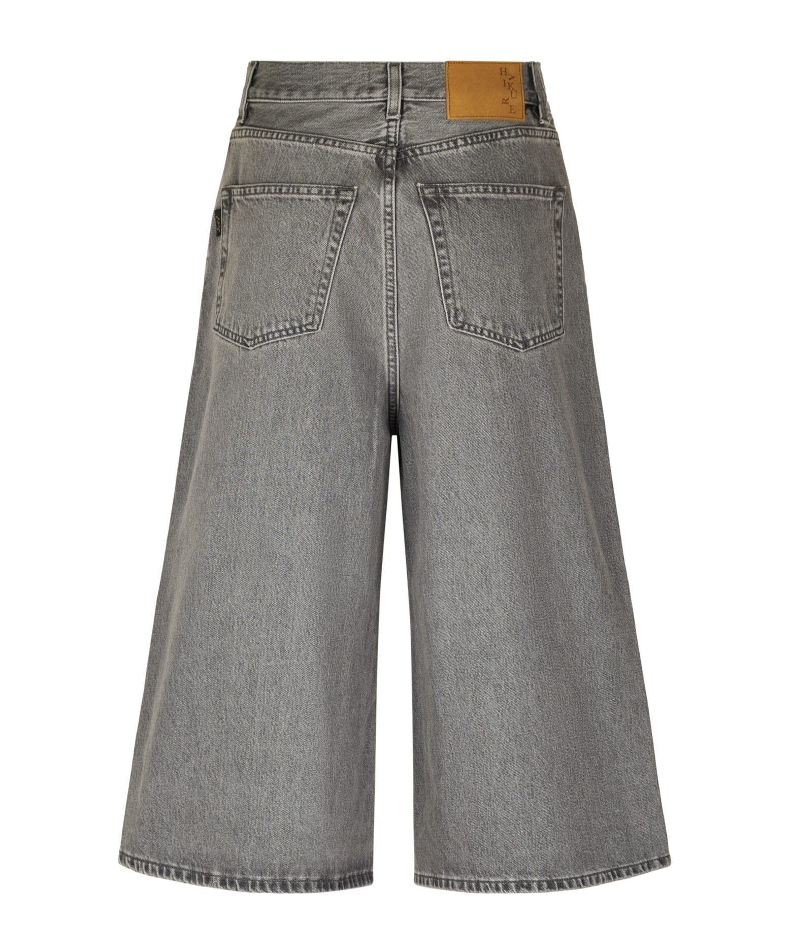 Haikure Denim Trousers With Belt Loops In Gray