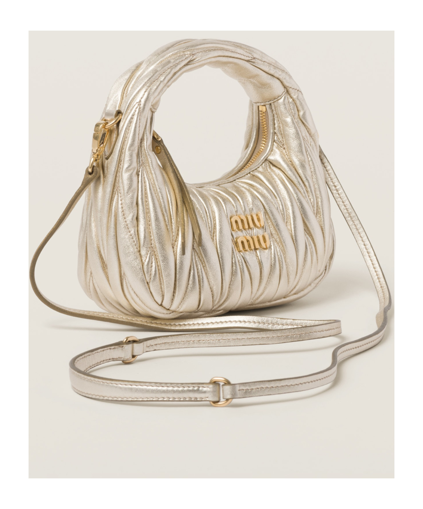 Miu Miu Mini Wander Quilted Shoulder Bag