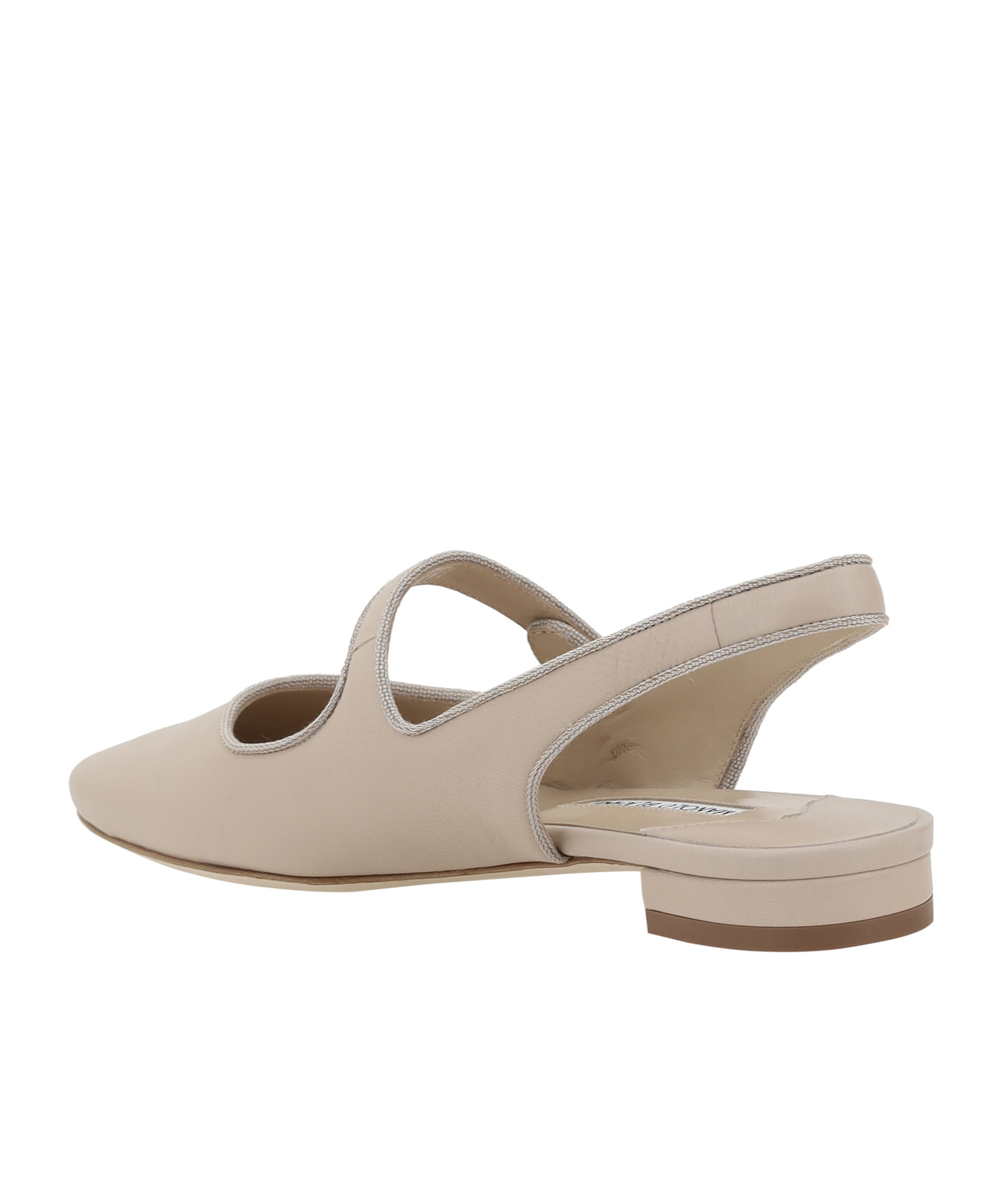 Manolo Blahnik Pointed Toe Ballerina Shoes In Nude
