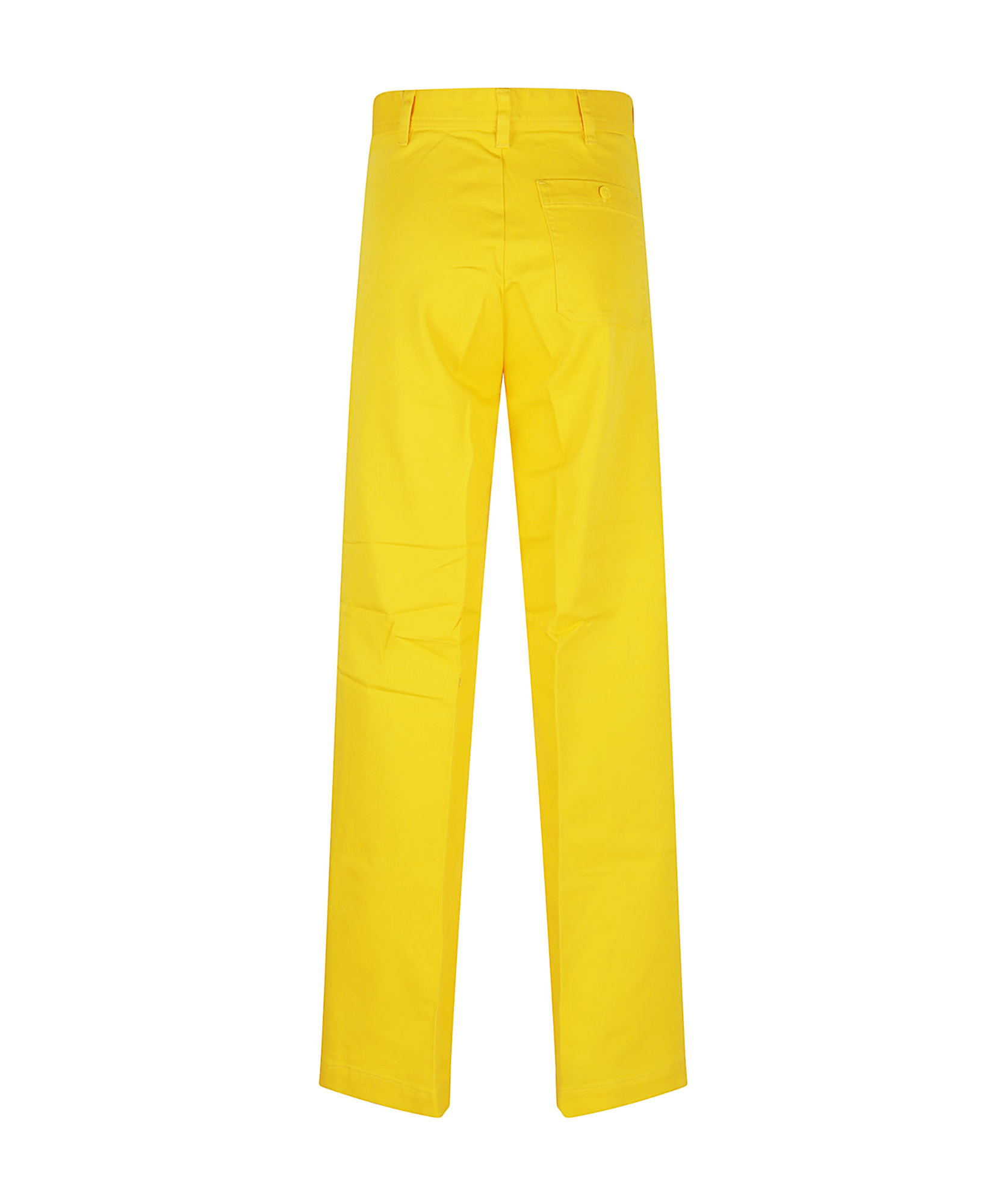 Shop Polo Ralph Lauren Cotton Straight Trousers In Yellow