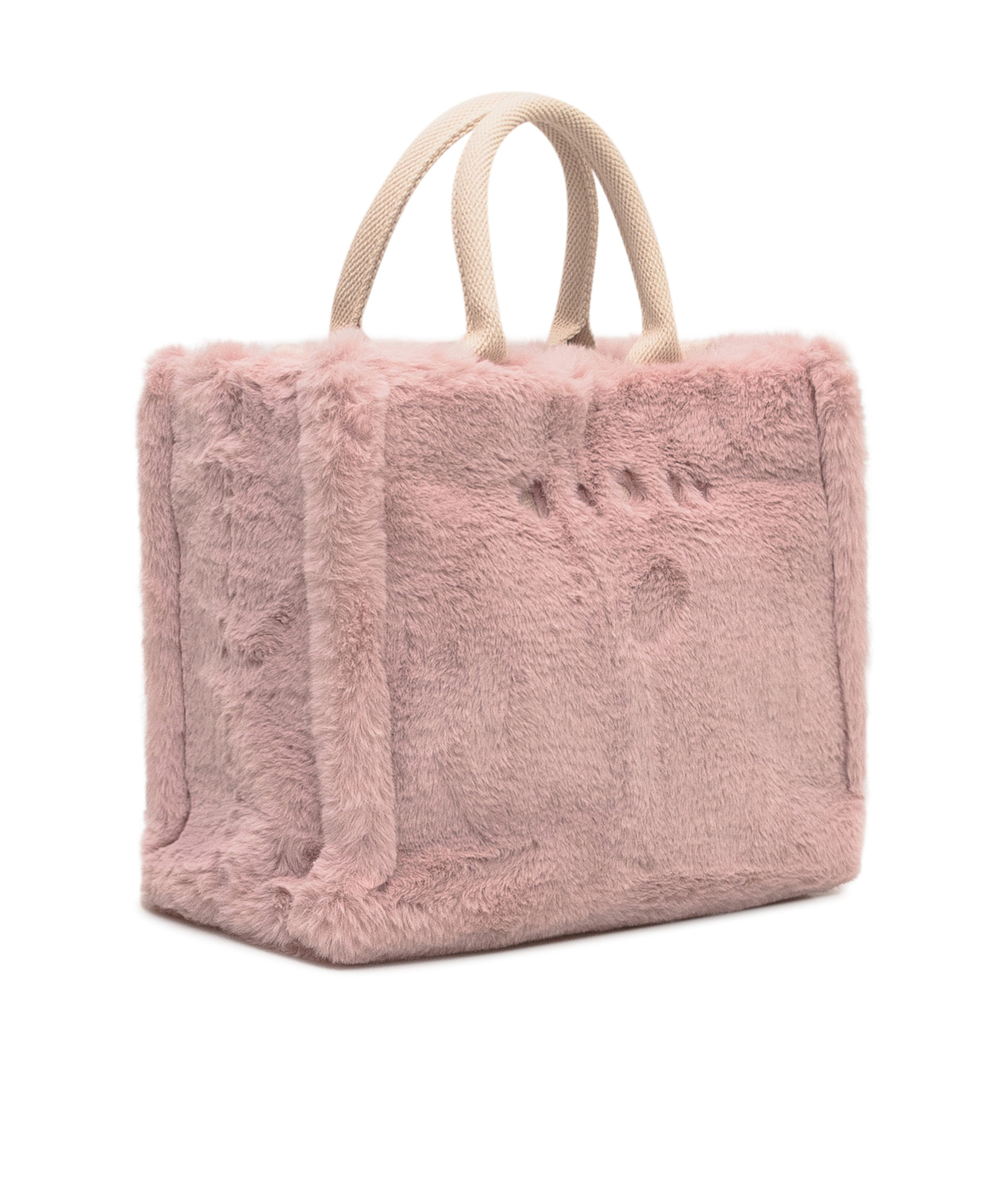 Marni Small Faux Fur Shoulder Bag In Pink