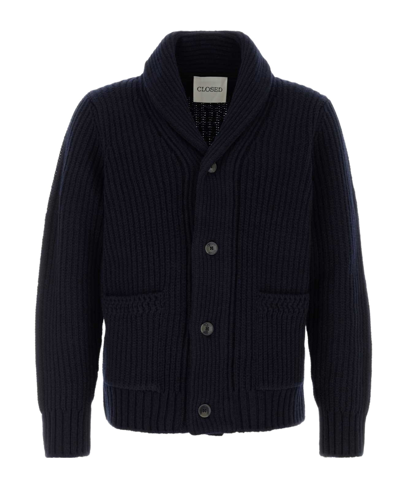 Closed Wool Cardigan In Blue