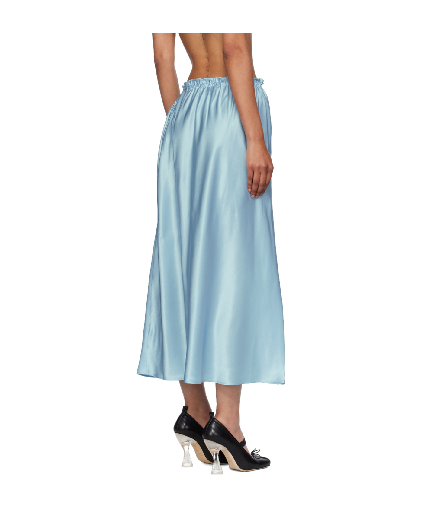Simone Rocha Single Hip Detail Easy Skirt In Blue