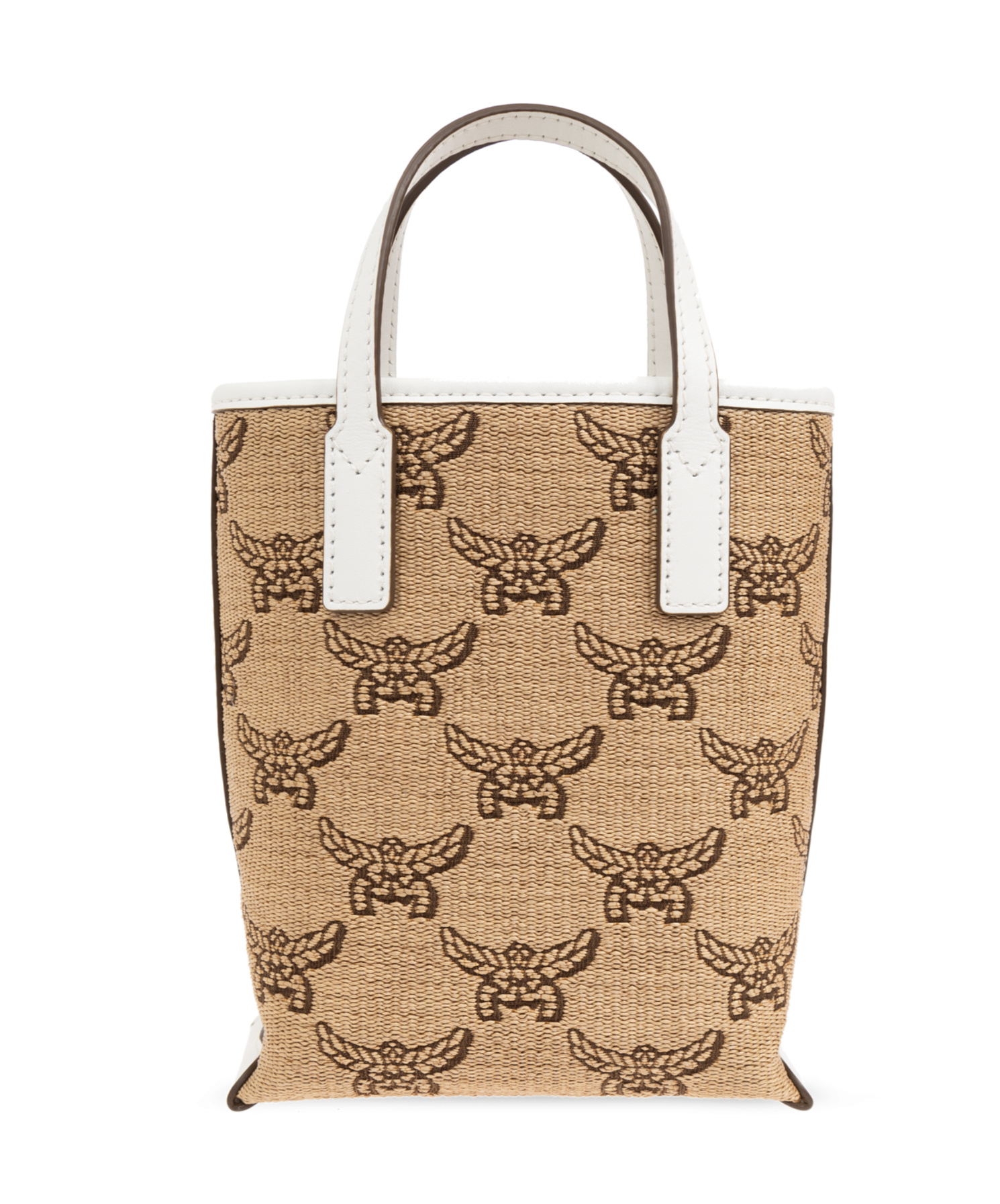 Mcm Double Handle Shoulder Bag In Nude
