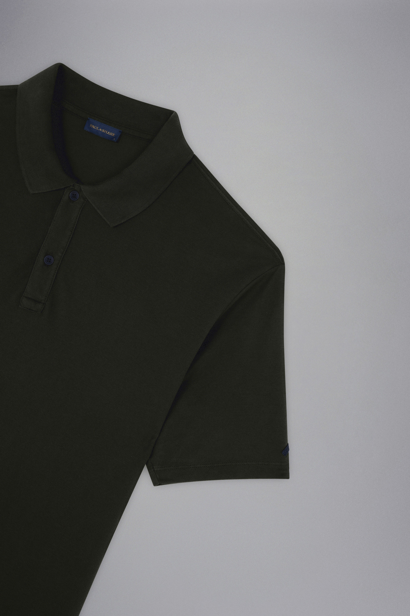 Shop Paul & Shark Garment-dyed Cotton Polo Shirt In Black