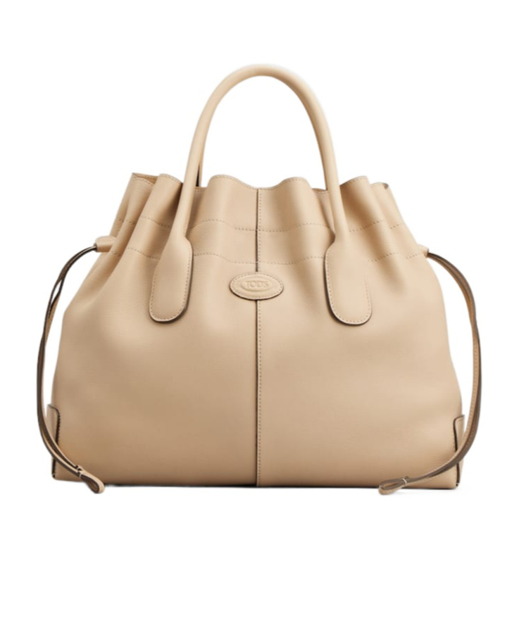 Tod's Small Di Leather Tote Bag In Nude