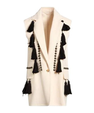 Max Mara Plain Colour Coats In White
