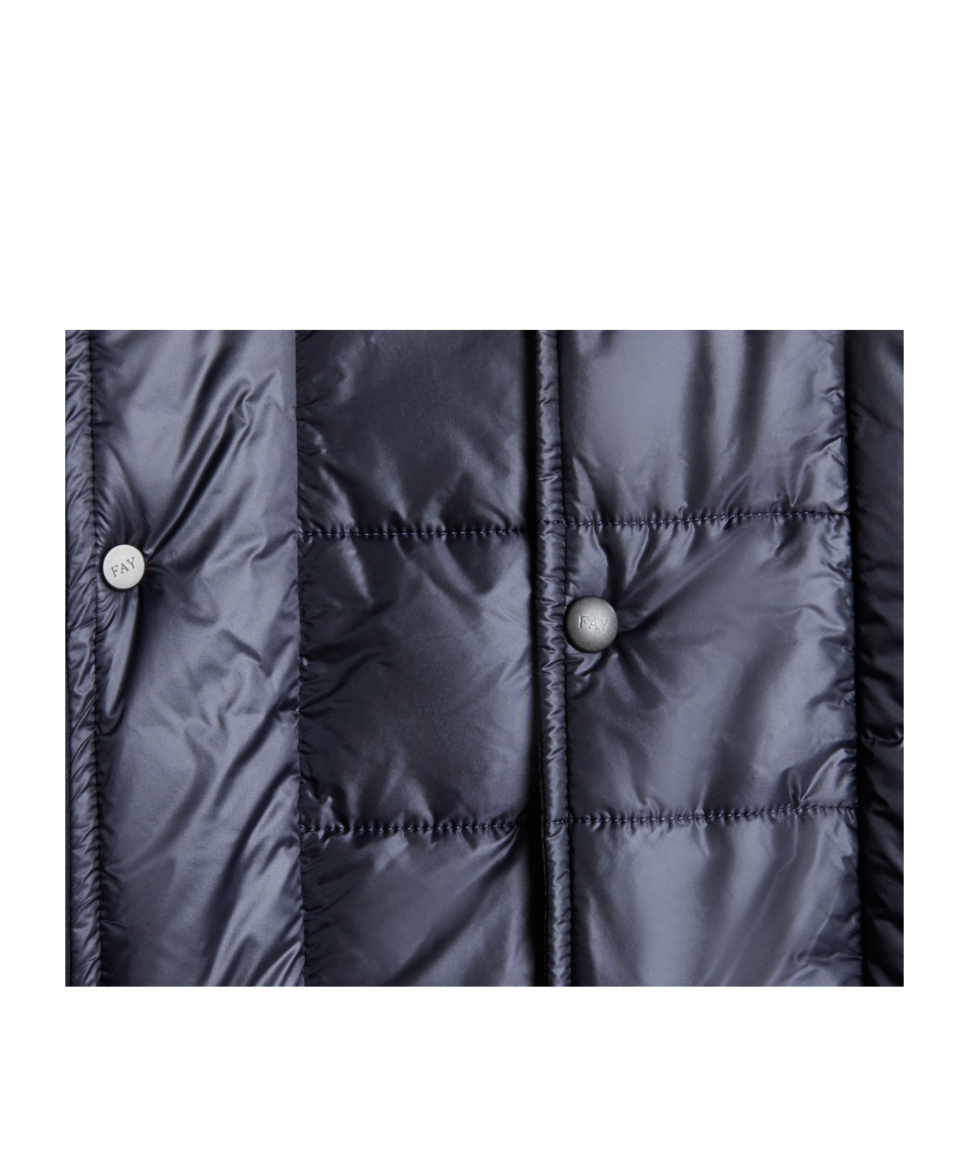 Fay Navy Blue Double Front Caban Jacket In Black