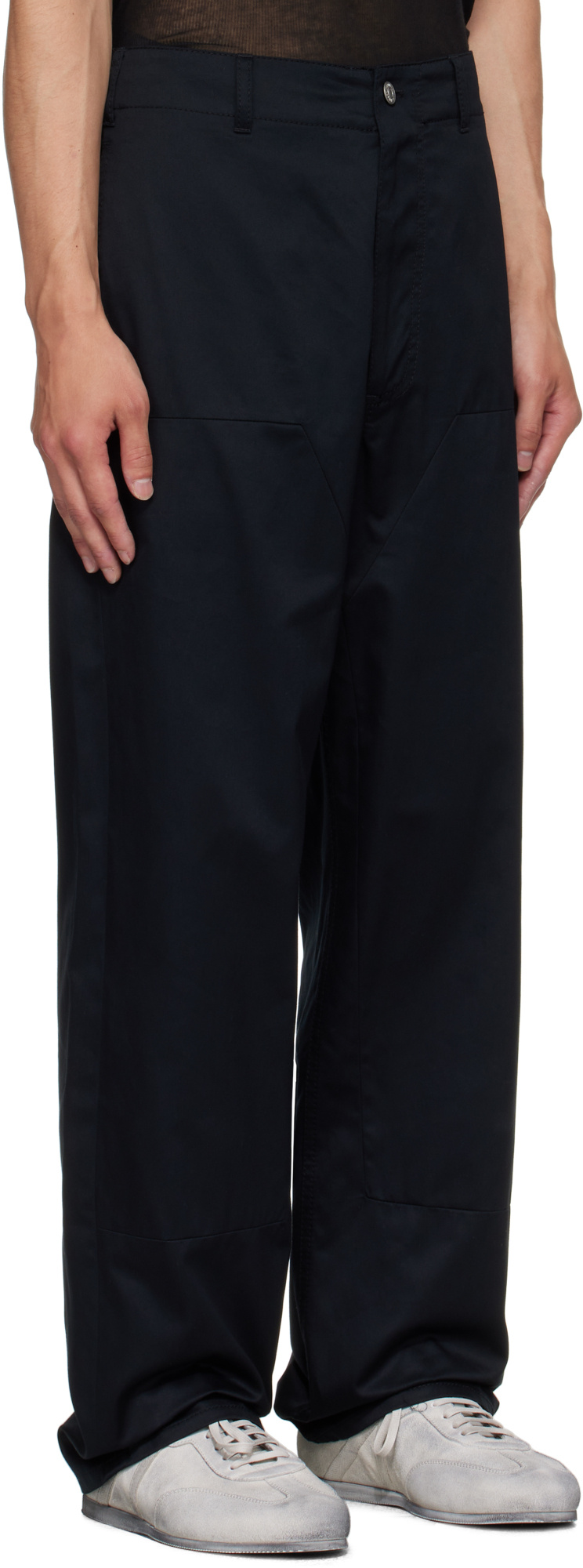 Mm6 Maison Margiela Straight Leg Pants In Black