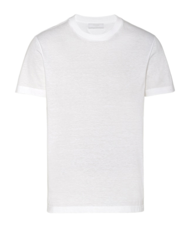 Prada Three-pack Logo-patch T-shirt In White