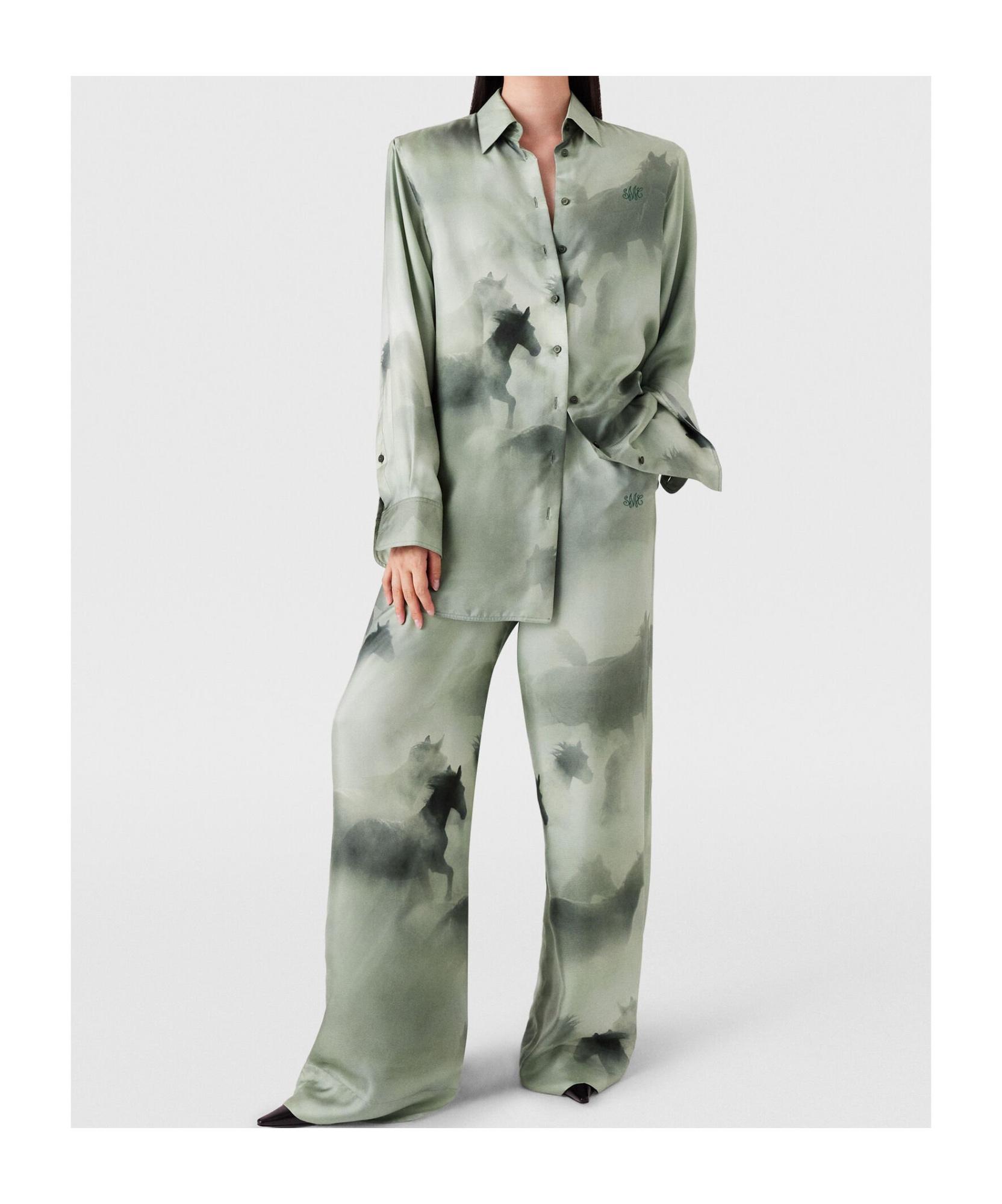 Stella Mccartney Drawstring Trousers In Green