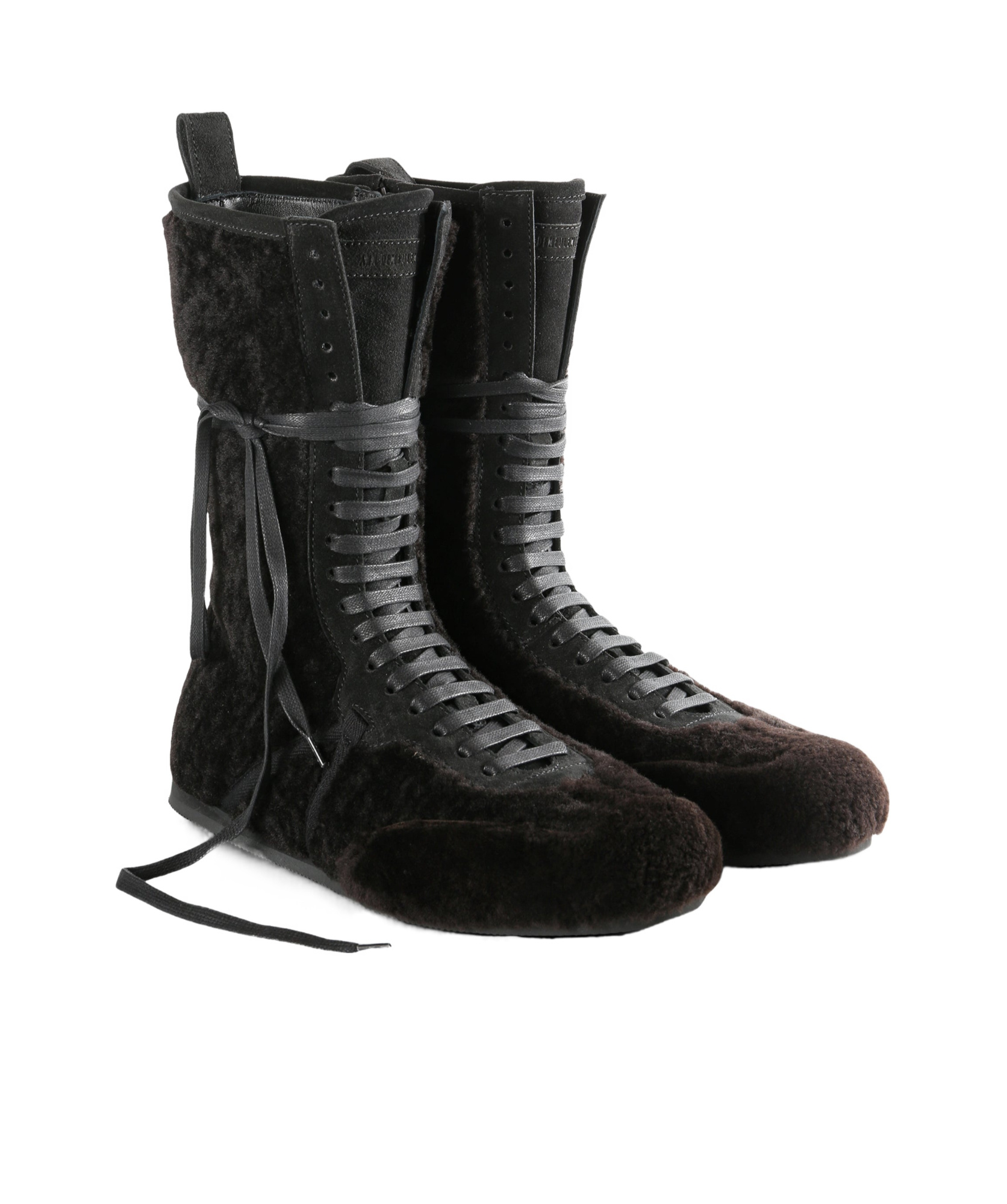 Ann Demeulemeester Fides Soft High-top Boxing Sneakers In Black