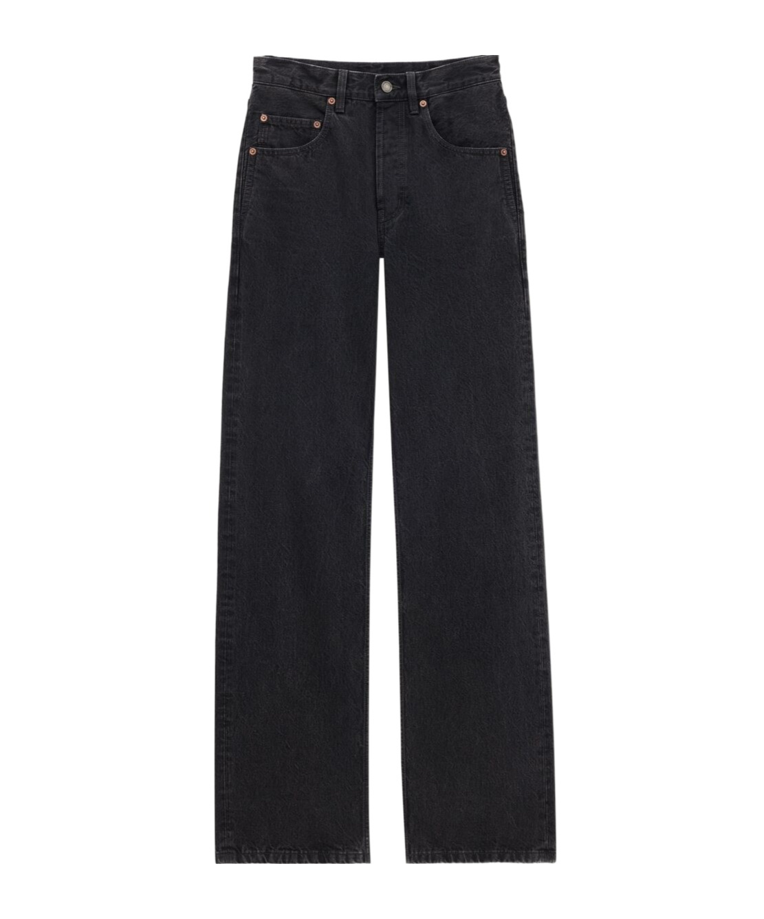 SAINT LAURENT 90'S BAGGY JEANS IN BLACK ROCK DENIM