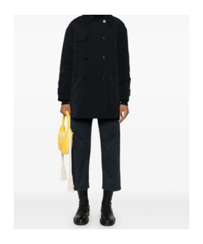 Aspesi Cropped Trousers In Blue
