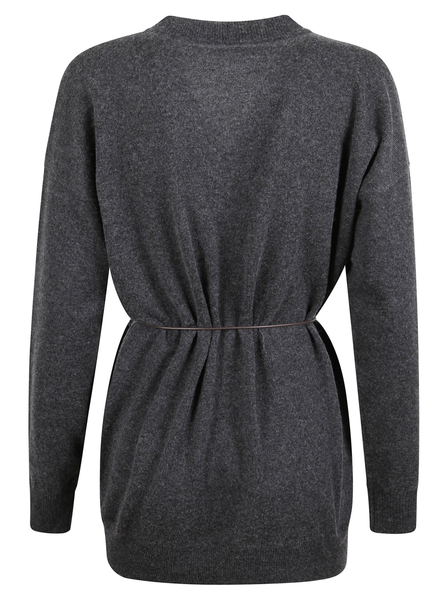 Peserico Strappy Knitted Cardigan In Black