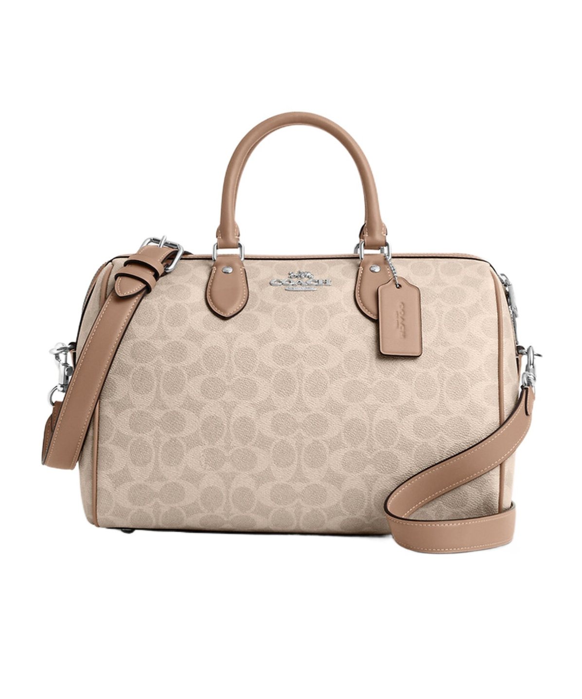Coach Rowan's Large Iconic Canvas Bag In Nude