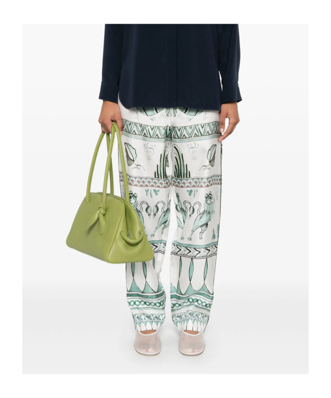FABIANA FILIPPI FABIANA FILIPPI ALL-OVER PRINTED SATIN TWILL TROUSERS