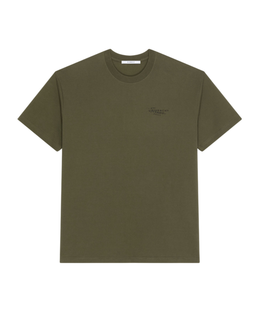 Givenchy Regular Fit Crew Neck Short Sleeve T-shirt In Green