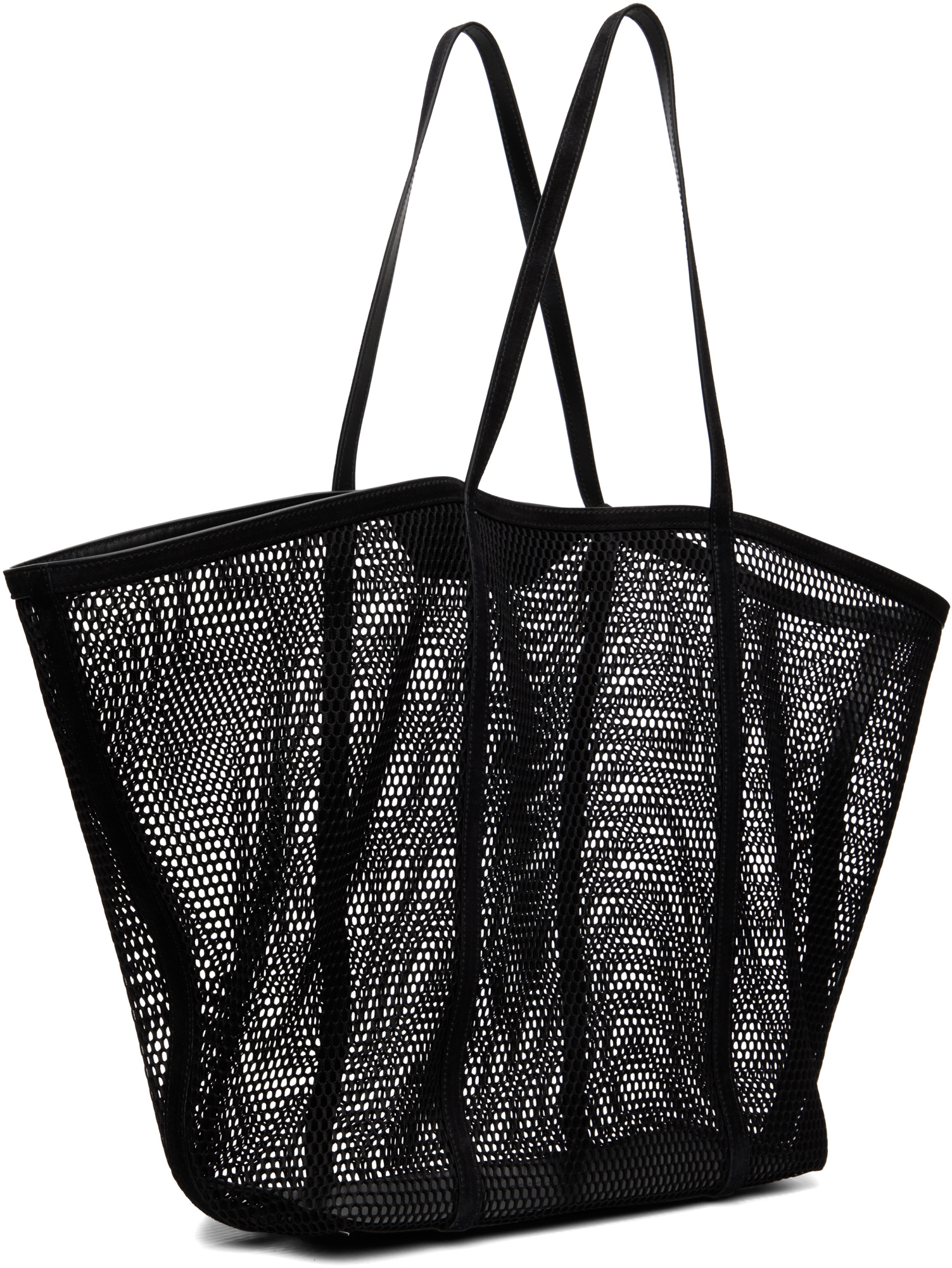 Attico Mesh Tote Bag In Black