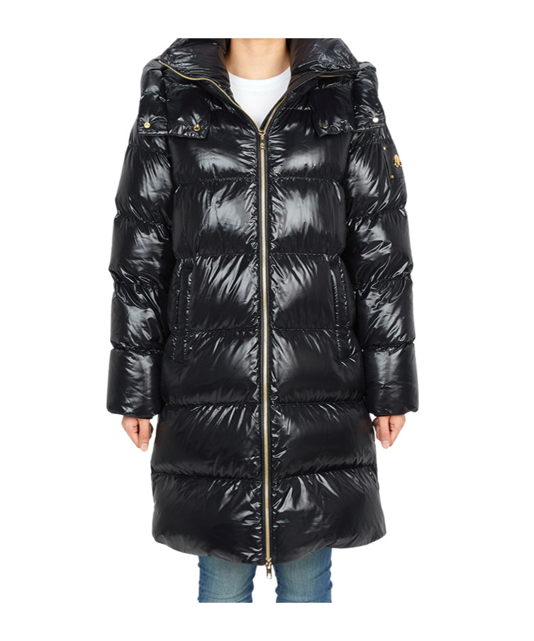 Moose Knuckles Long-sleeved Down Jacket In Black