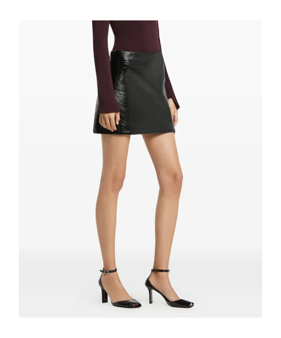 Courrèges Side Zipper Skirt In Black