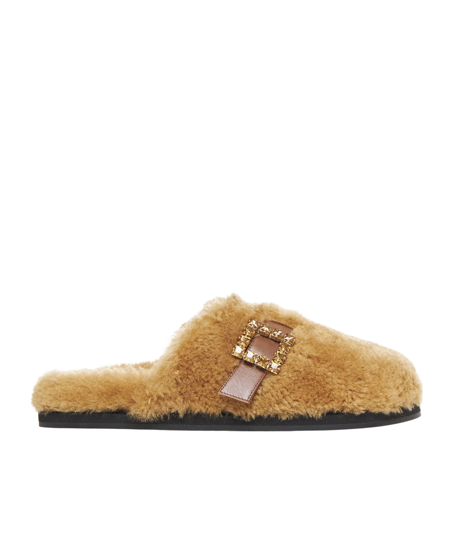Roberto Festa Marcus Shearling Slippers In Brown