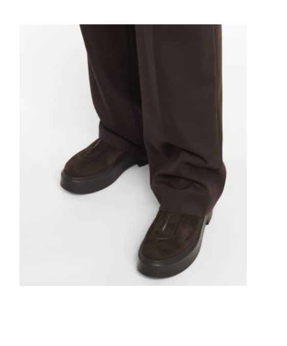 The Row Platform Sole Round Toe Ankle Boots In Black