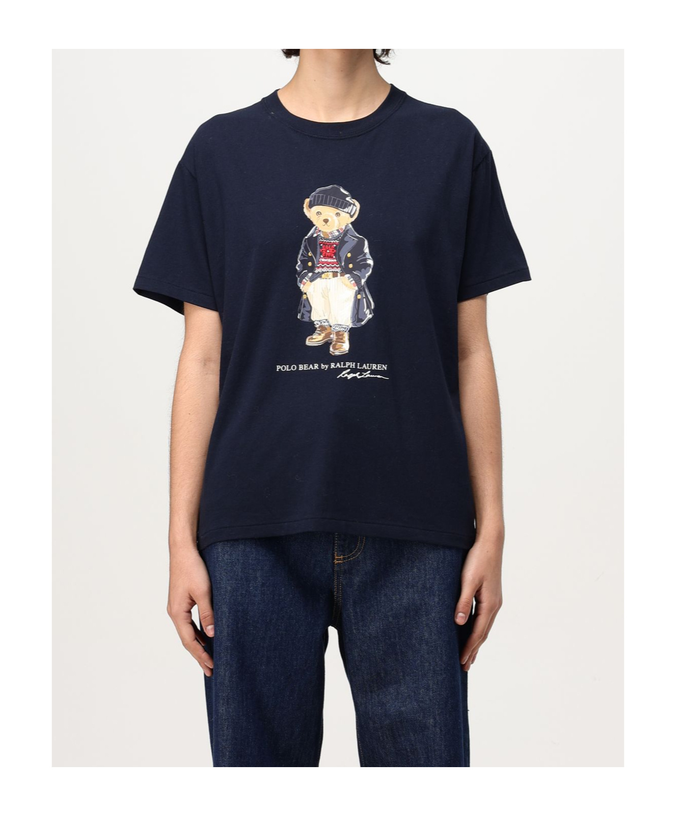 Shop Polo Ralph Lauren Polo Bear-print T-shirt In Black