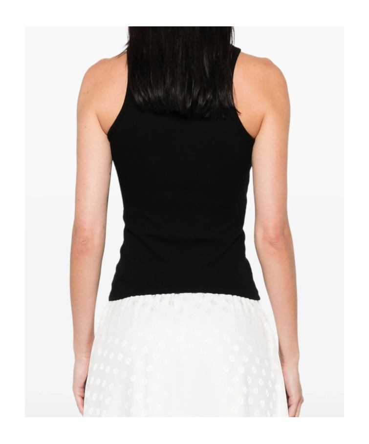 Vivienne Westwood 90s Orb-embellished Ribbed Tank Top In Black