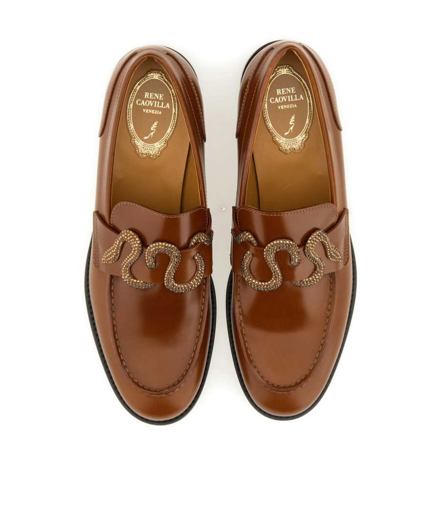 René Caovilla Rene Caovilla Women Leather Loafer In Brown