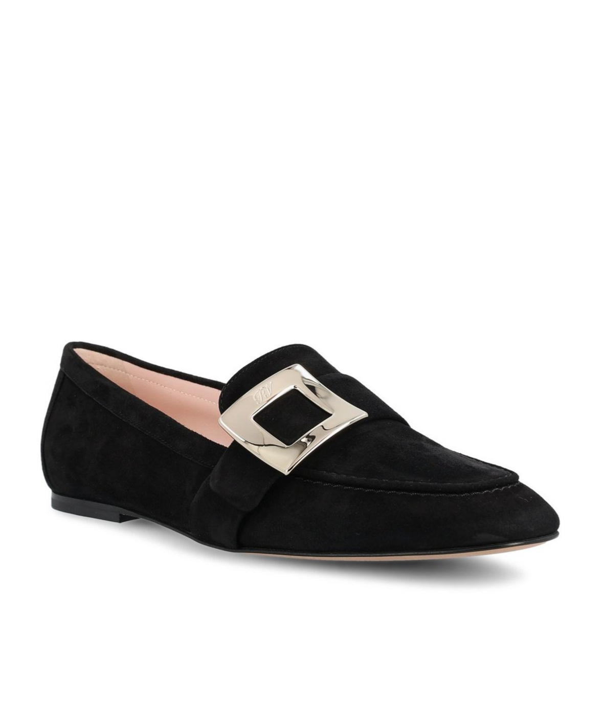 Roger Vivier Logo-engraved Flat Shoes In Black