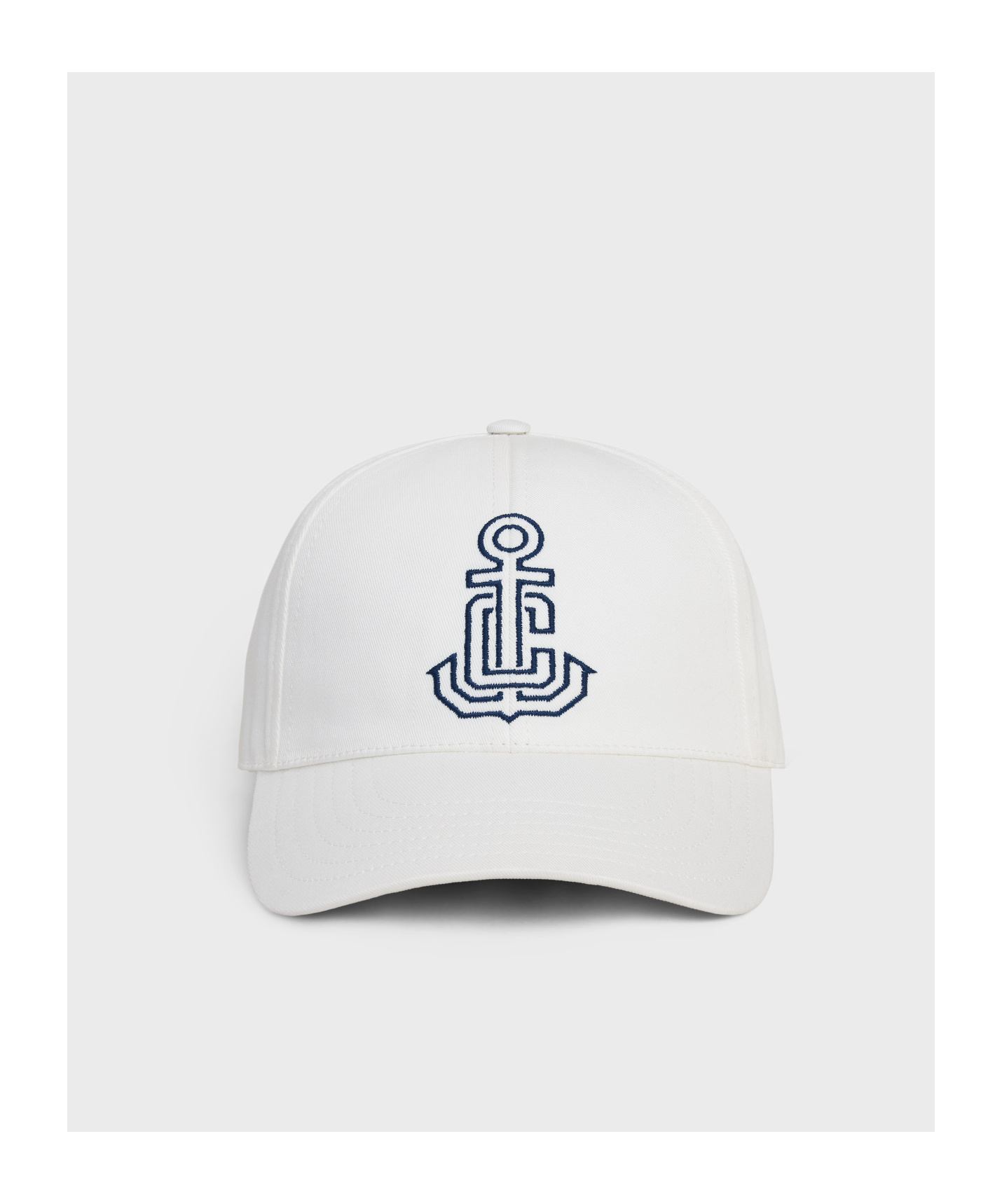 Celine Anchor Baseball Cap In Washed Cotton In Off White
