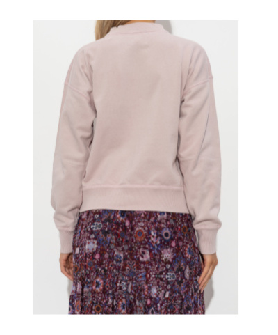 Isabel Marant Étoile Pink Cotton Blend Moby Logo Sweatshirt In Pink