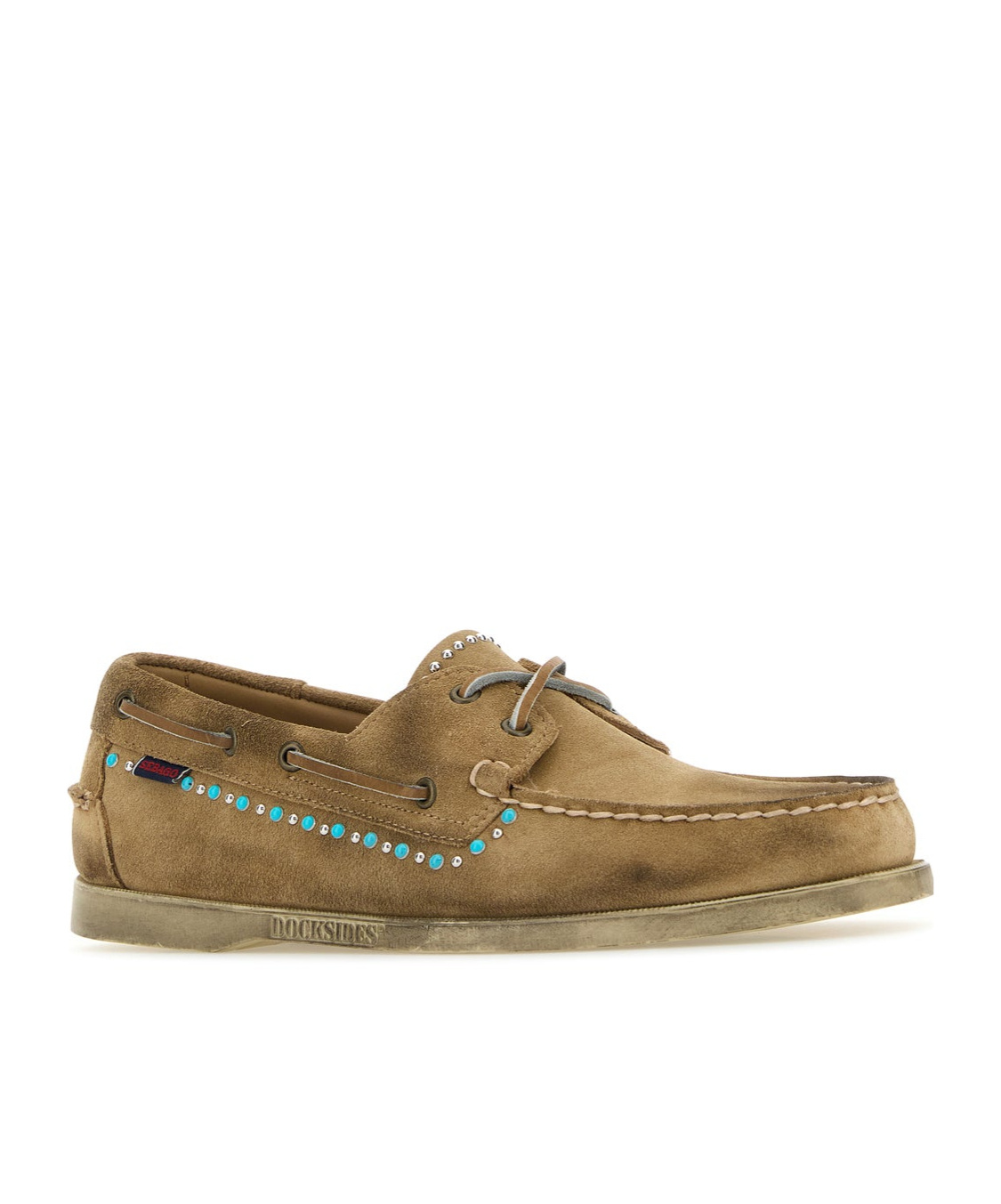 Sebago Suede Lace-up Loafers With Embellished Finish