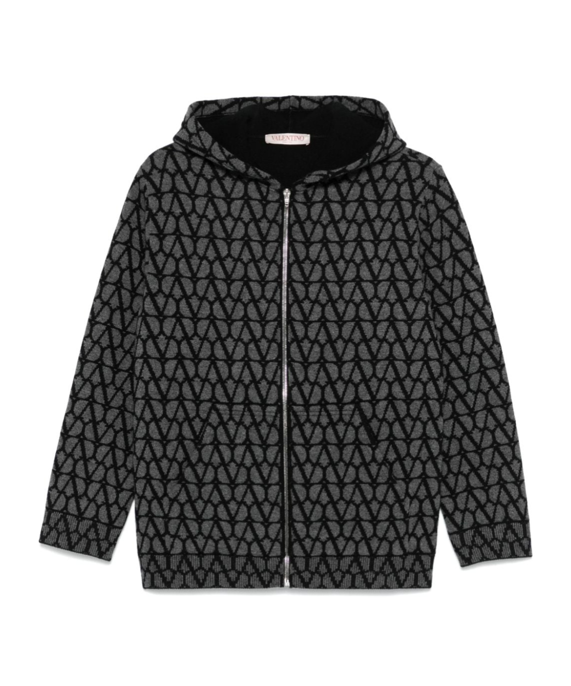 Valentino Vlogo Print Cardigan In Black