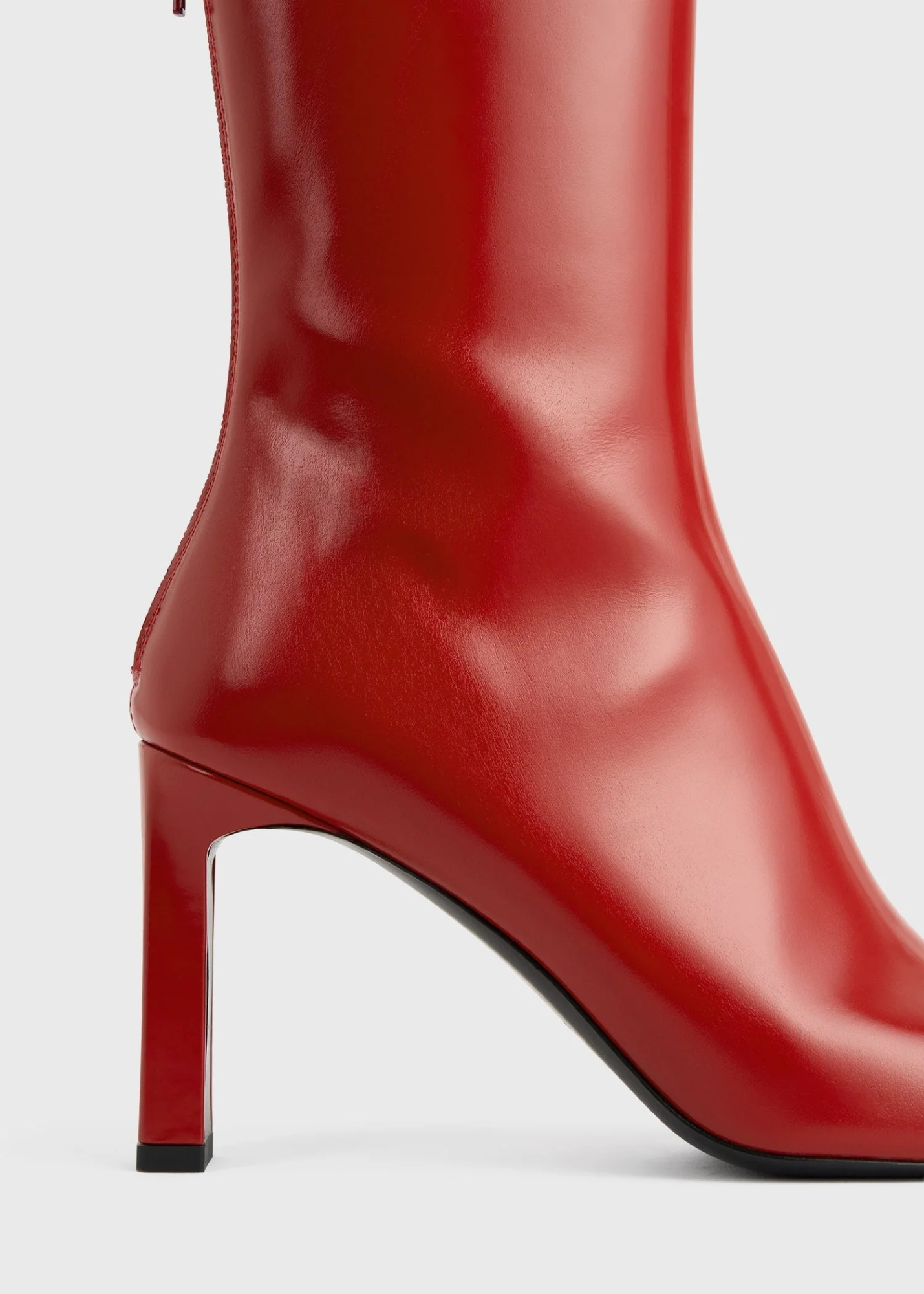 Totême High Heel Short Boots In Burgundy