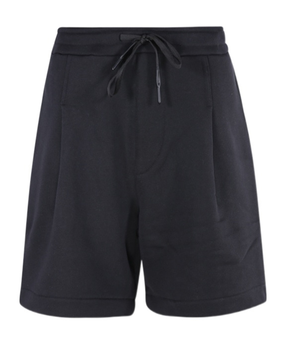 A Paper Kid Drawstring Casual Shorts In Black