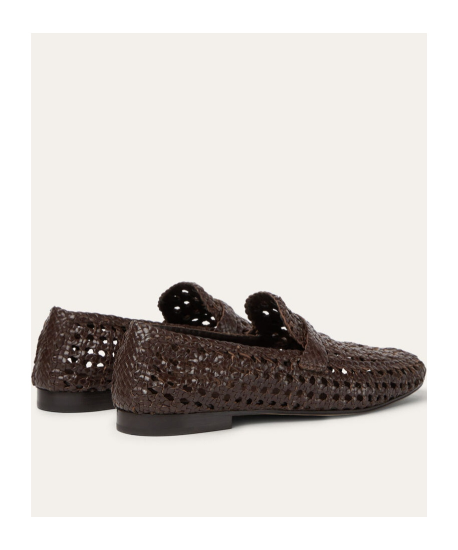 Loro Piana Leon Loafer Shoes In Pink Brown