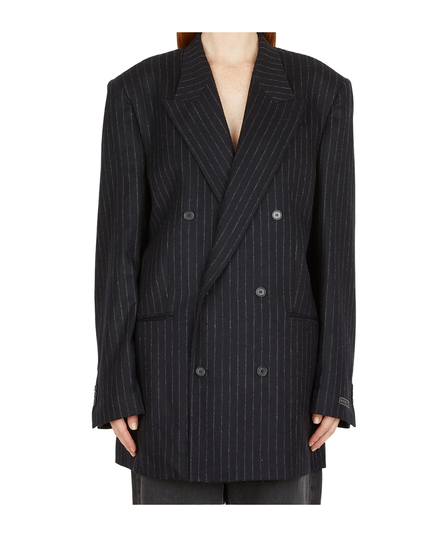 Eytys Pinstripe Blazer In Black