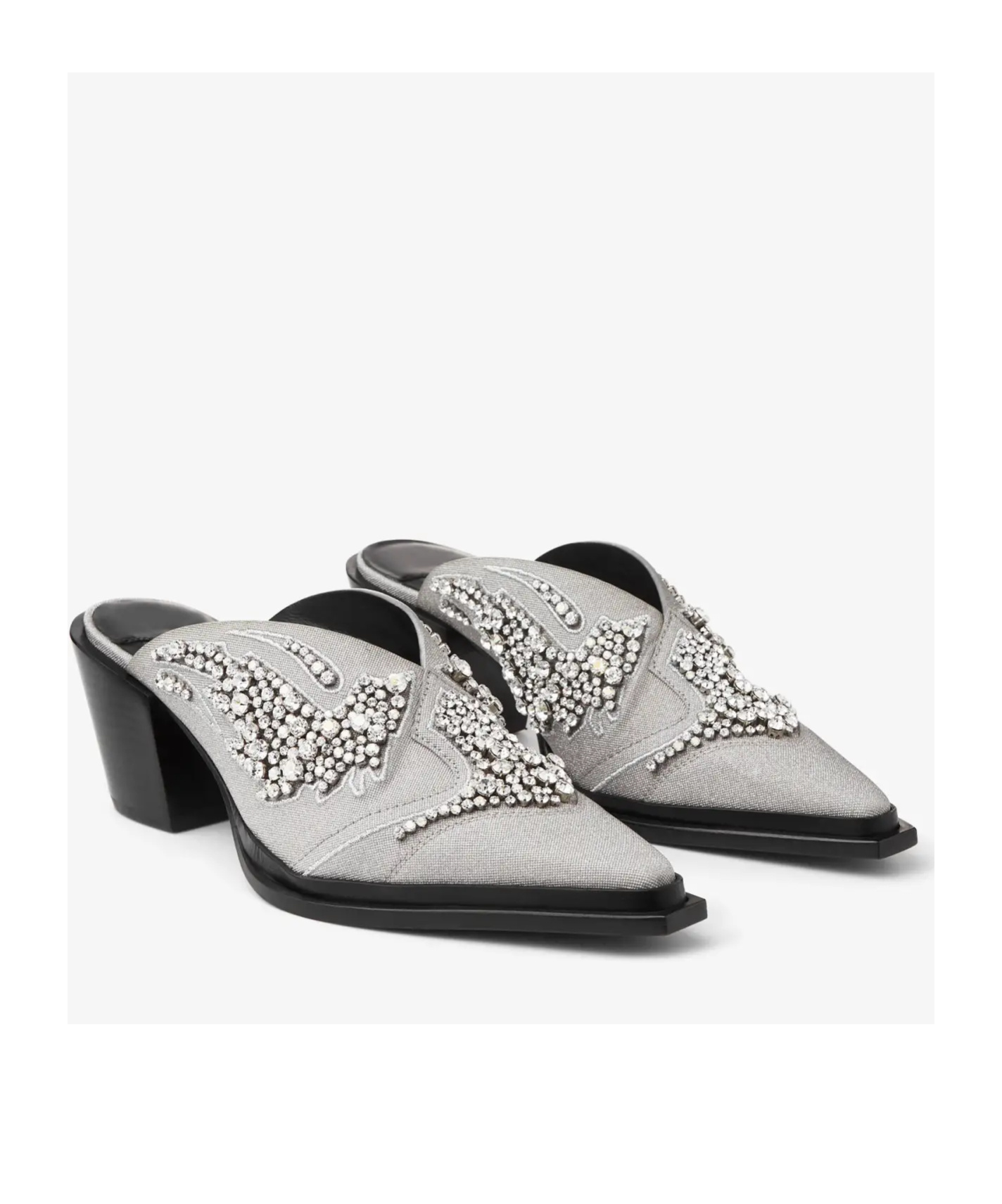 Jimmy Choo Cross-heel Muller Heels In Black