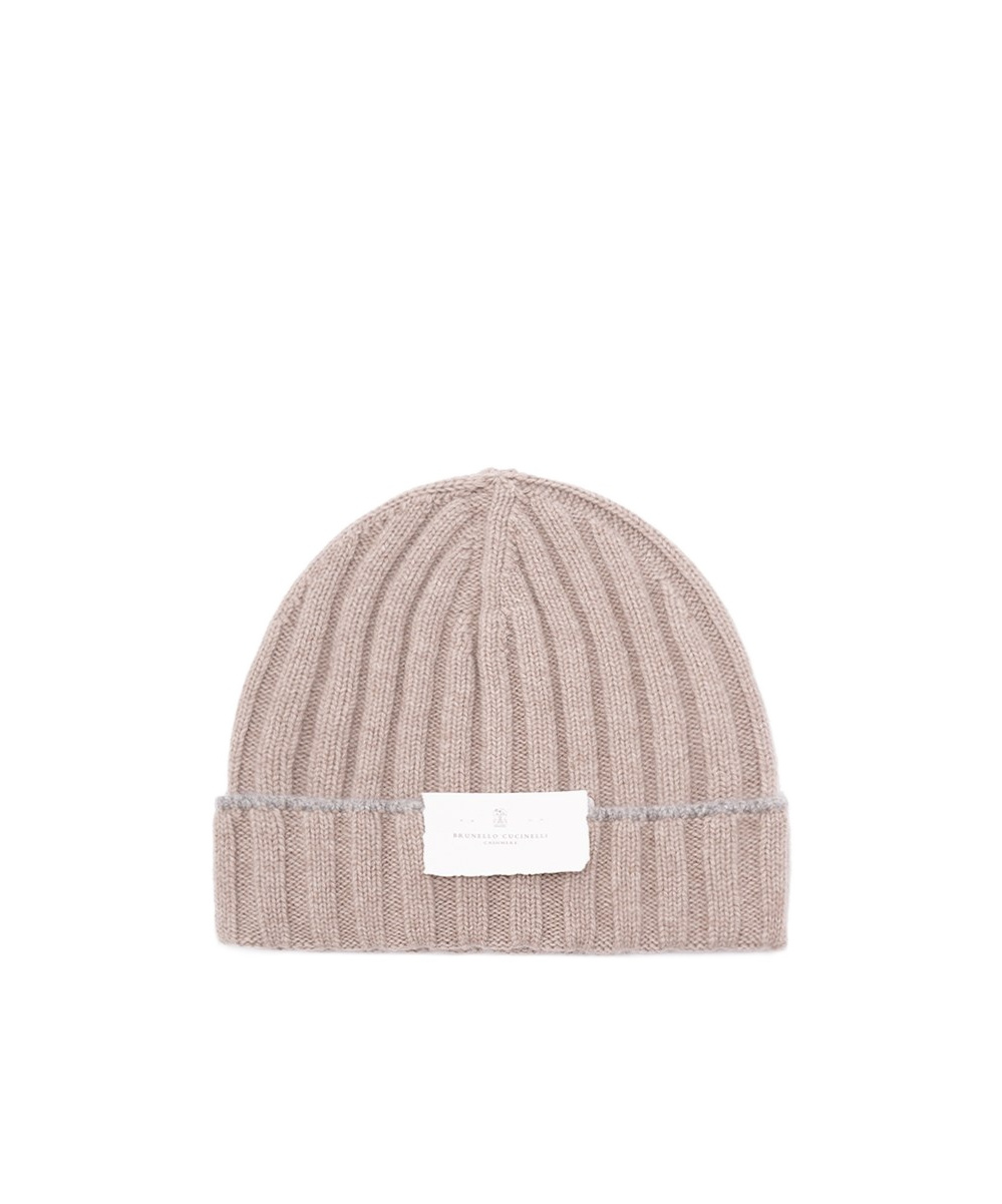 Brunello Cucinelli Men Cashmere Rib Knit Beanie