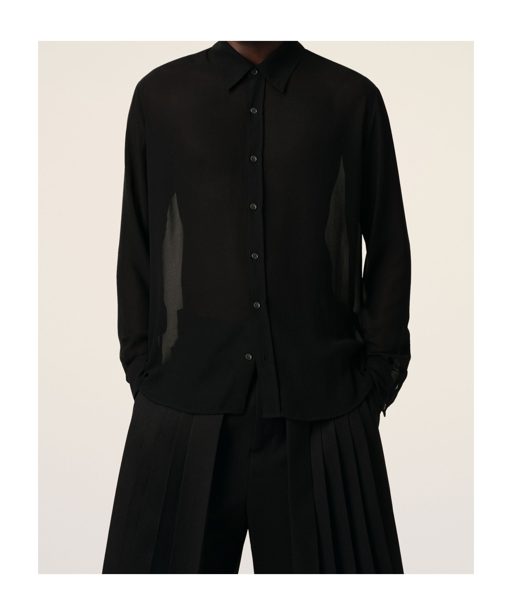 Ami Alexandre Mattiussi Ami Buttoned Sleeved Shirt In Black