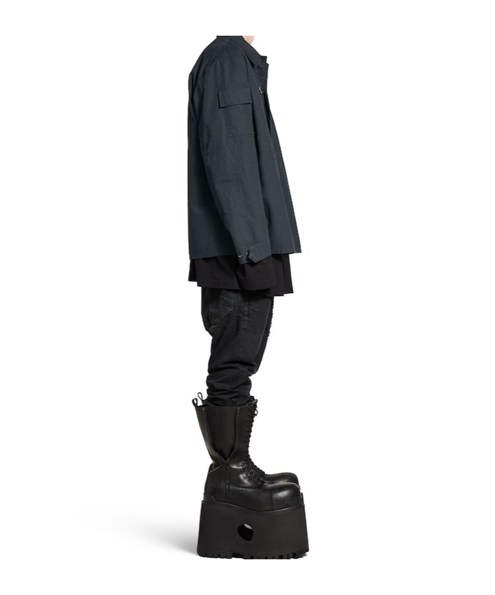 Balenciaga Long-sleeved Shirt In Black