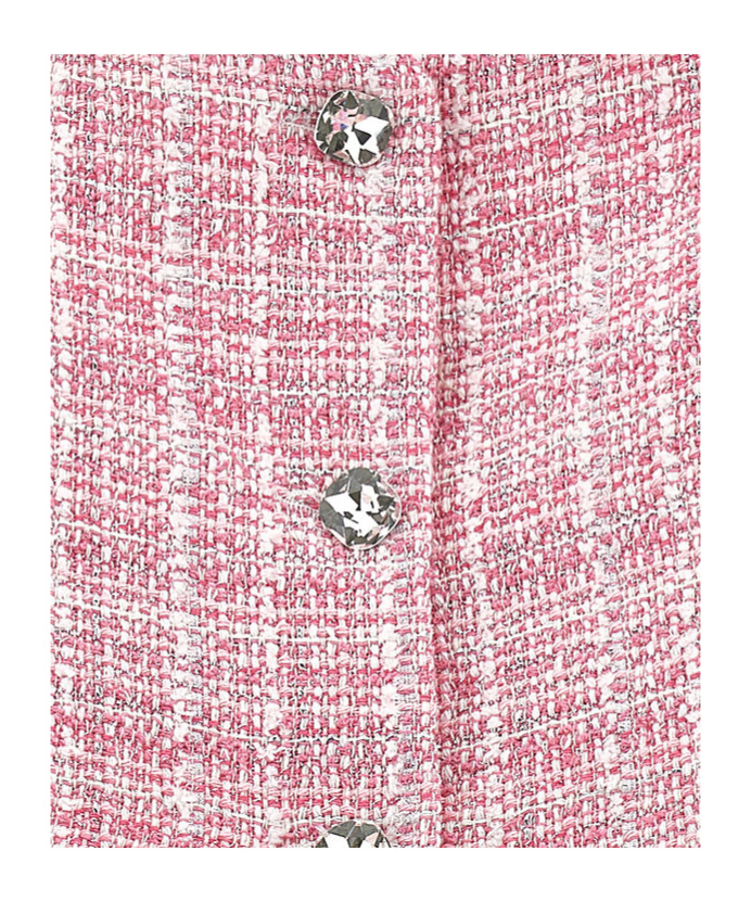 Monnalisa Tweed Jacket In Pink